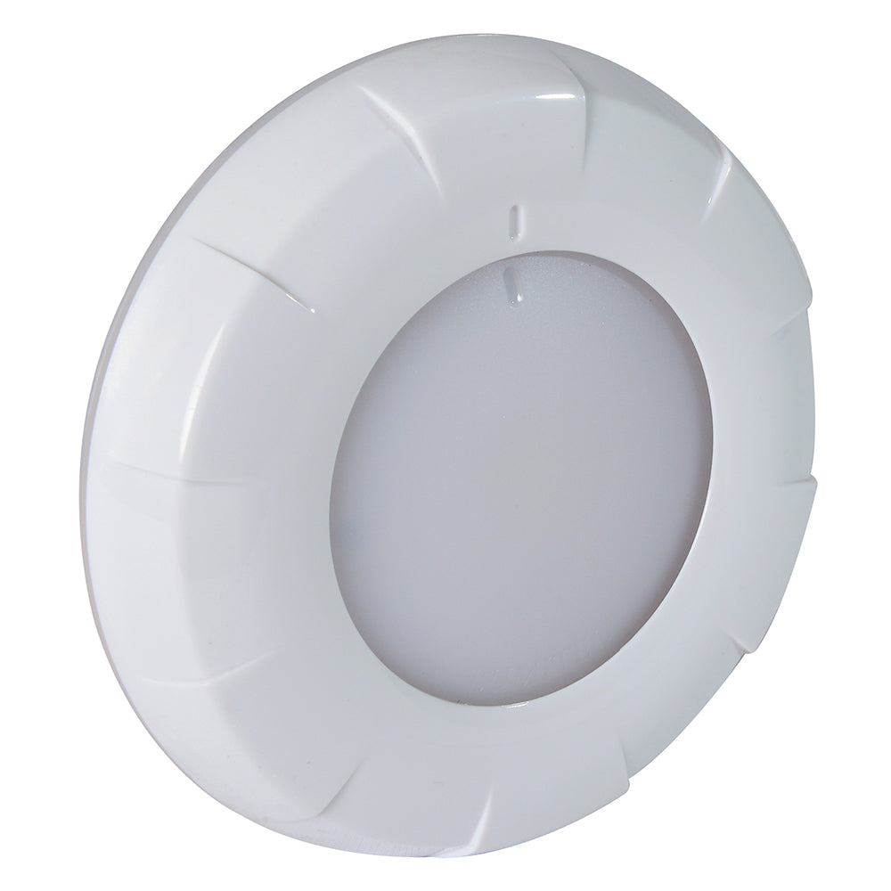 LUMITEC AURORA LED DOME LIGHT - WHITE FINISH - WHITE/BLUE DIMMING