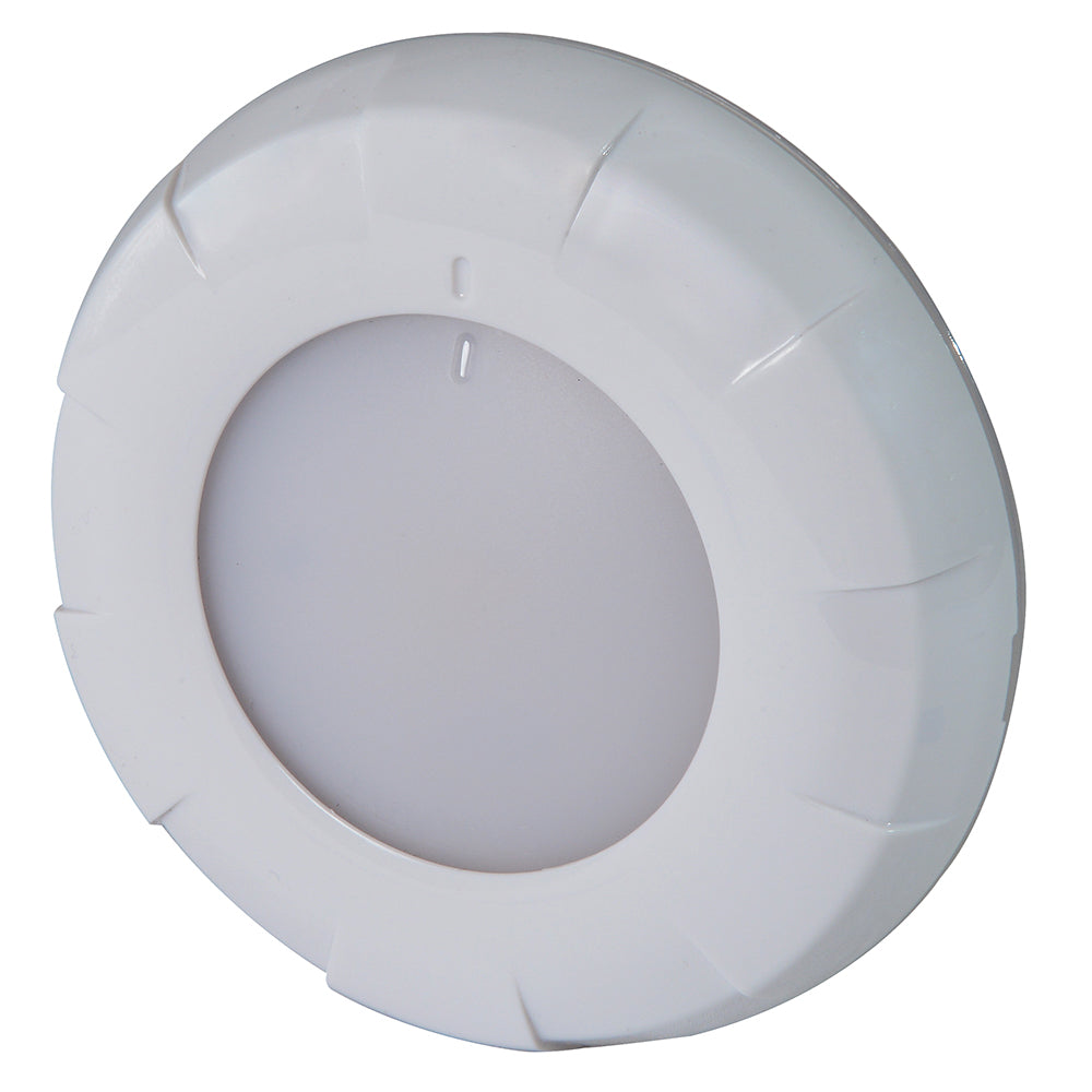 LUMITEC AURORA LED DOME LIGHT - WHITE FINISH - WHITE/RED DIMMING