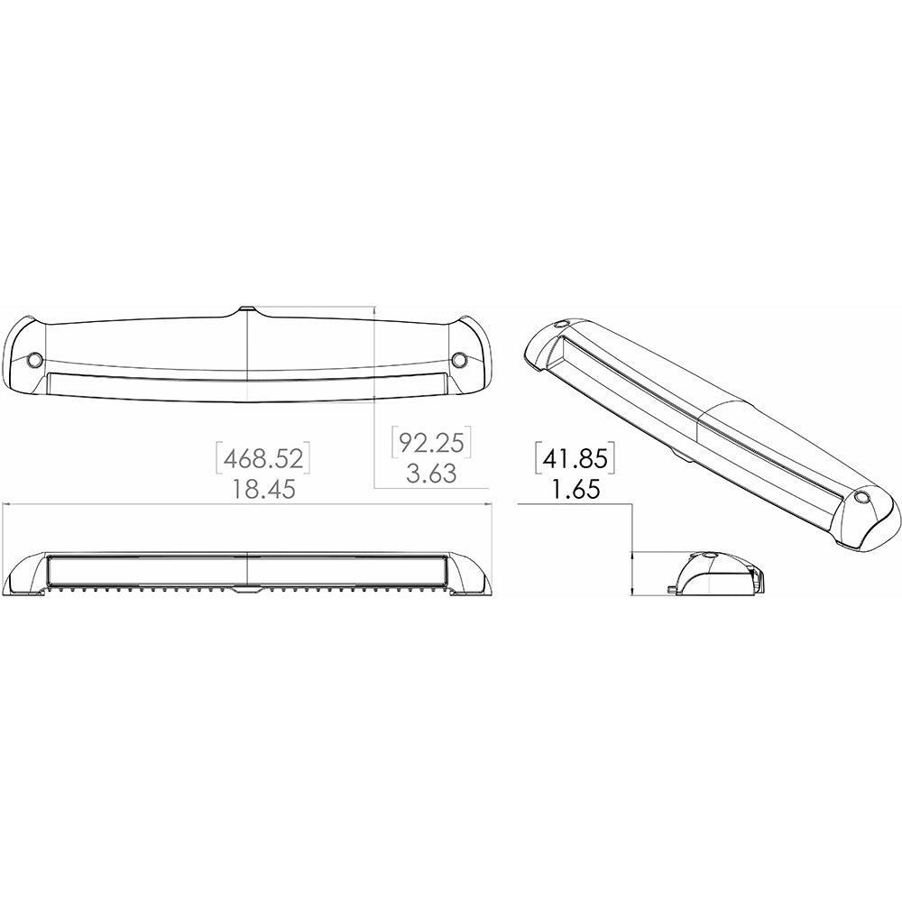 LUMITEC RAZOR LIGHT BAR - SPOT - FLUSH MOUNT